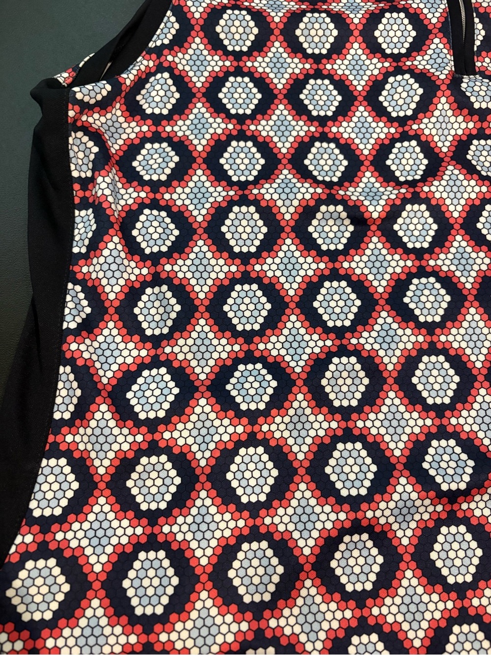 Daily Sports Sleeveless Geometric Print golf casual Dress Red, Navy & White - Picture 3 of 8